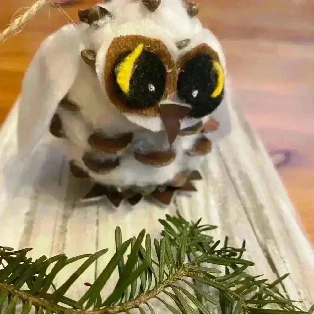 Snowy Owl handmade ornament Christmas